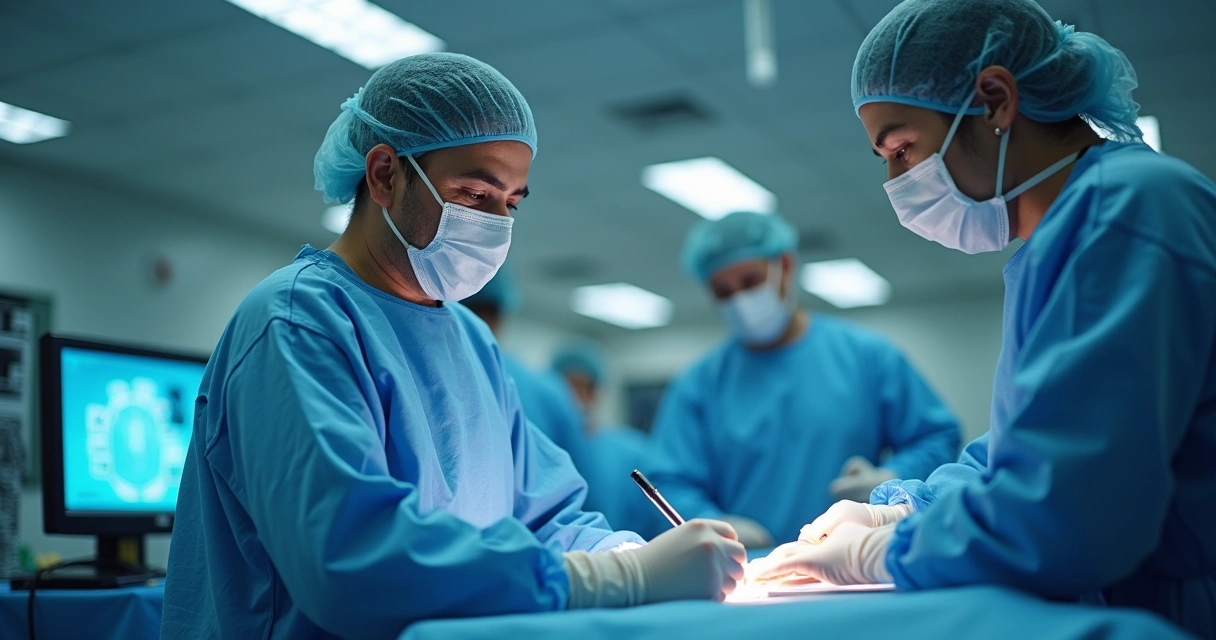 Profissional de saúde documentando prontuário médico digital em computador moderno