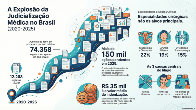 Panorama e perguntas e respostas sobre a judicialização médica no Brasil (2020–2025)