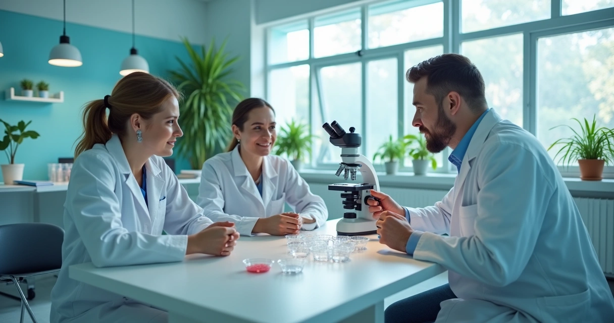 Ambiente de clínica médica com laboratório de fertilização in vitro